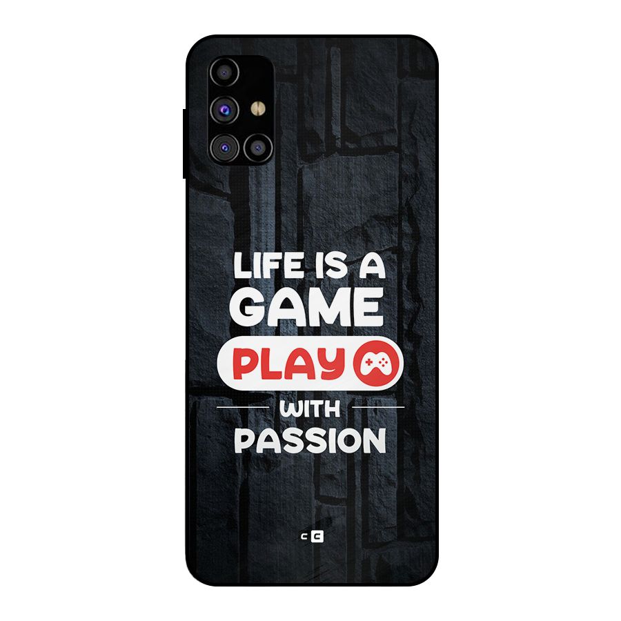 Play With Passion Metal Back Case for Galaxy M31s