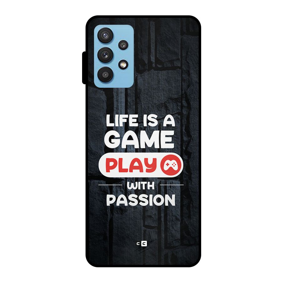 Play With Passion Metal Back Case for Galaxy M32 5G