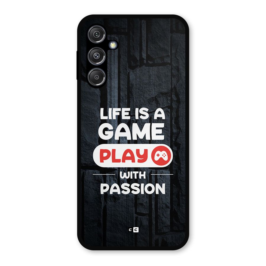 Play With Passion Metal Back Case for Galaxy M34 5G
