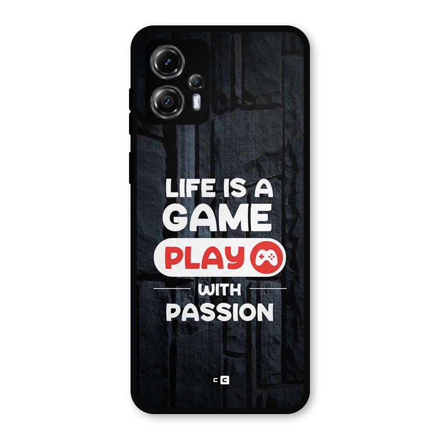 Play With Passion Metal Back Case for Moto G13