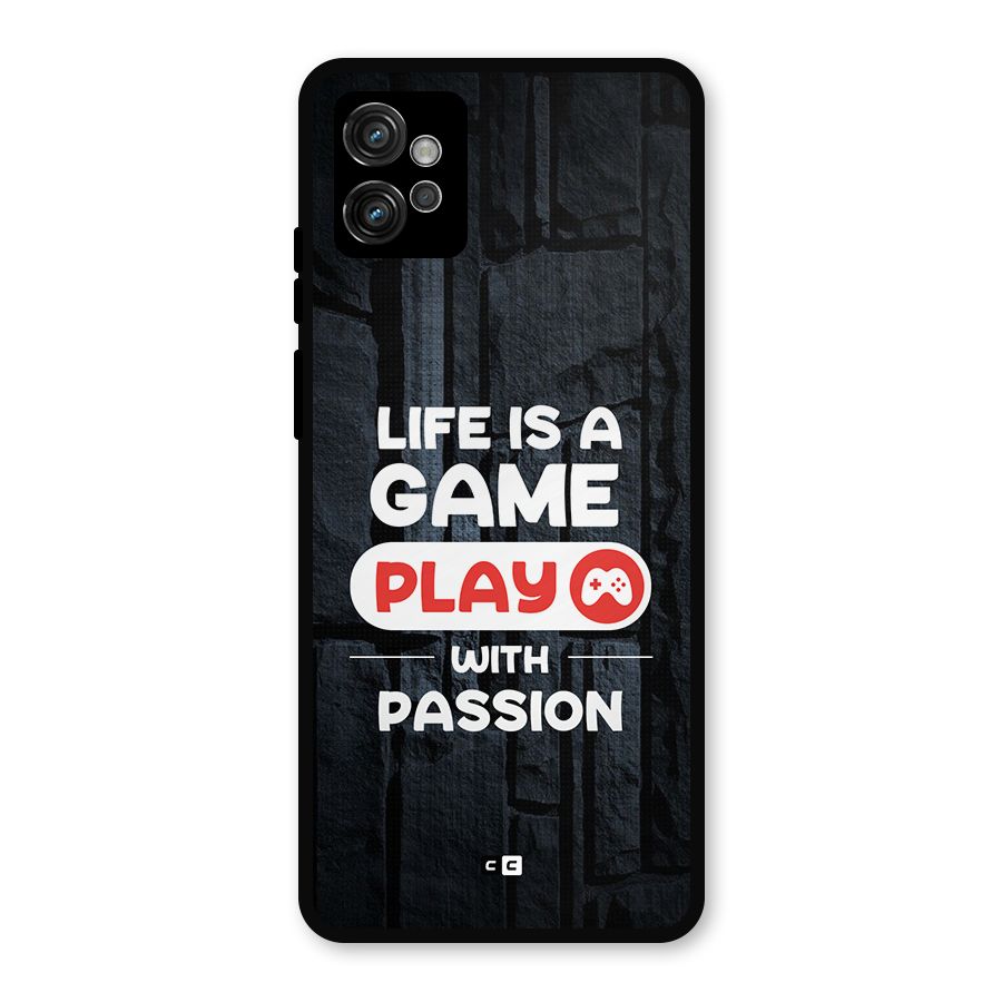 Play With Passion Metal Back Case for Moto G32