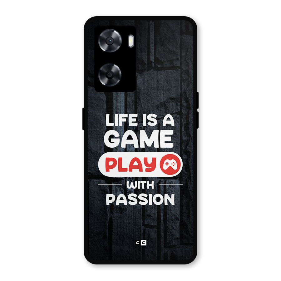 Play With Passion Metal Back Case for Oppo A77