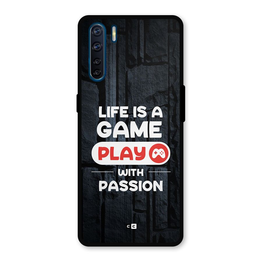 Play With Passion Metal Back Case for Oppo F15