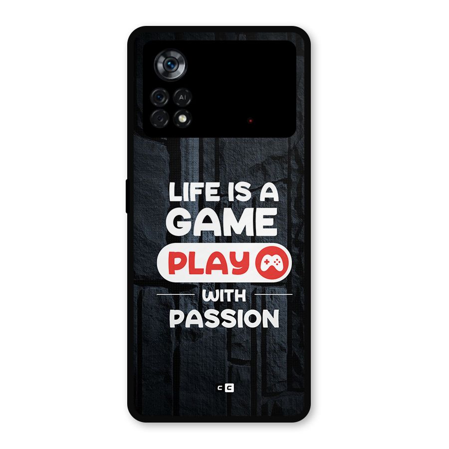 Play With Passion Metal Back Case for Poco X4 Pro 5G