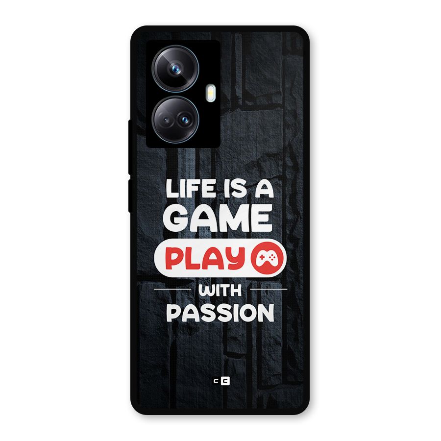 Play With Passion Metal Back Case for Realme 10 Pro Plus