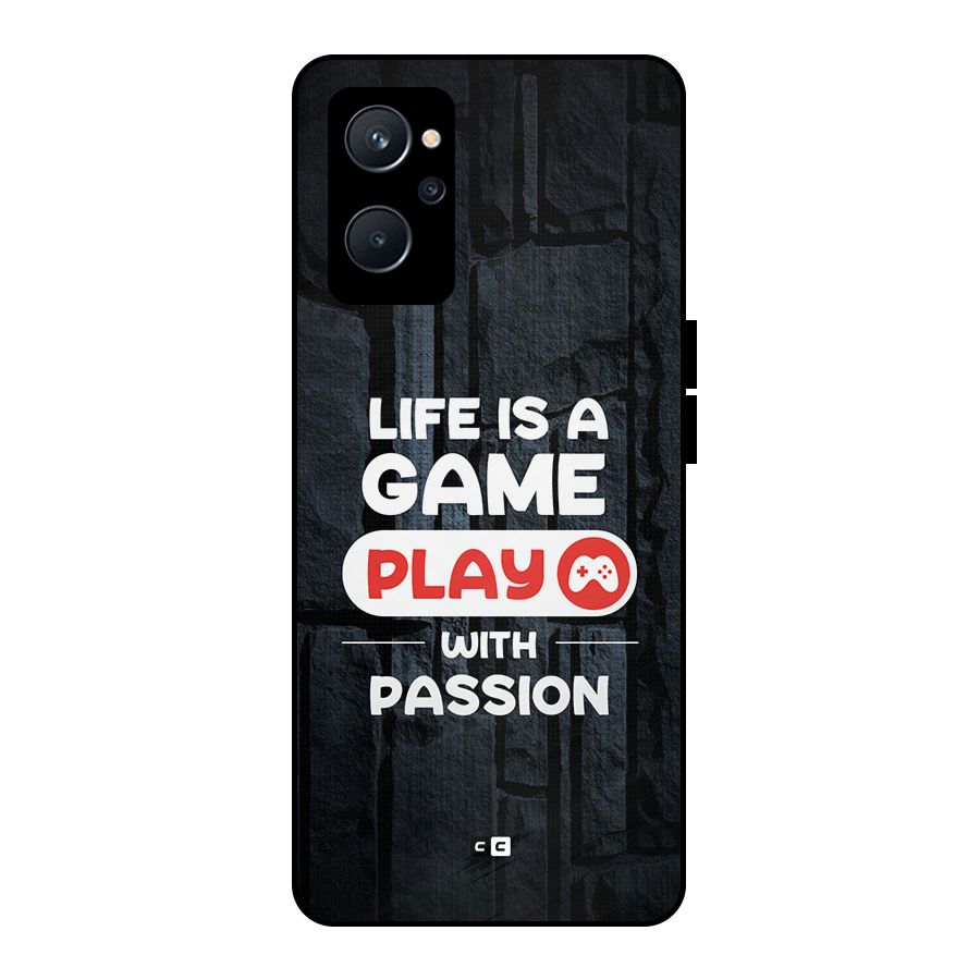 Play With Passion Metal Back Case for Realme 9i 5G
