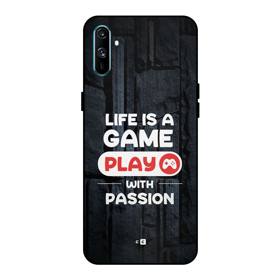 Play With Passion Metal Back Case for Realme C3