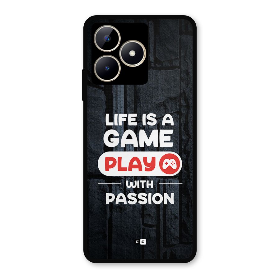 Play With Passion Metal Back Case for Realme C53