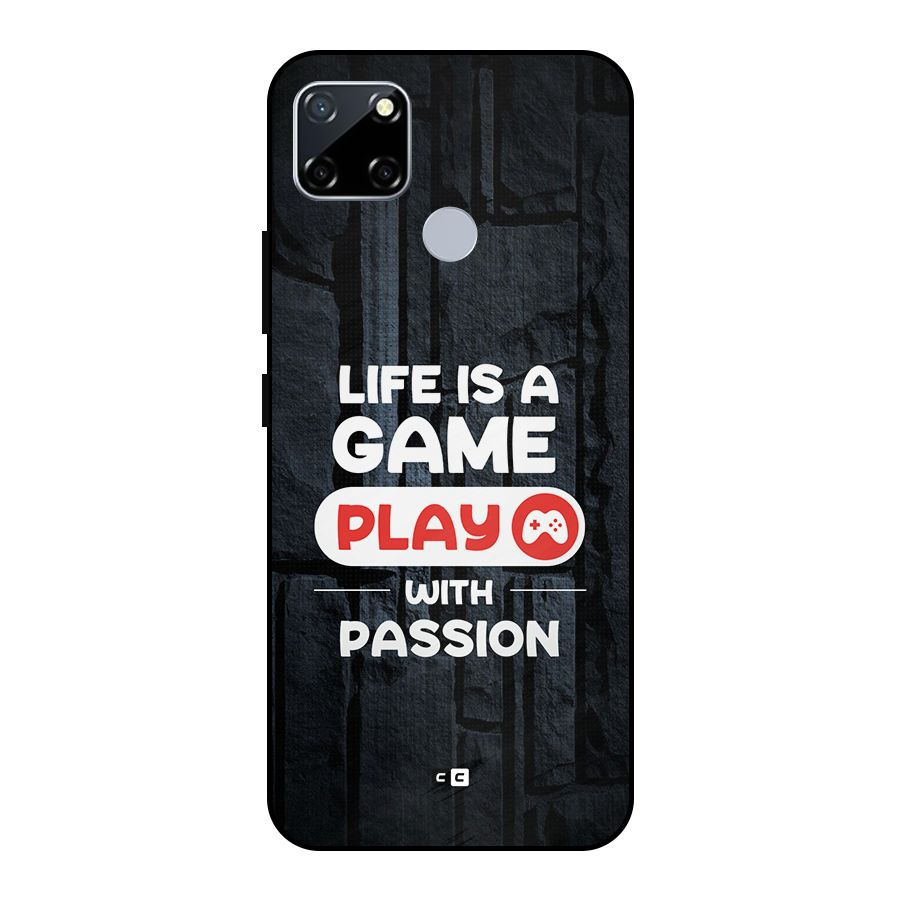 Play With Passion Metal Back Case for Realme Narzo 30A
