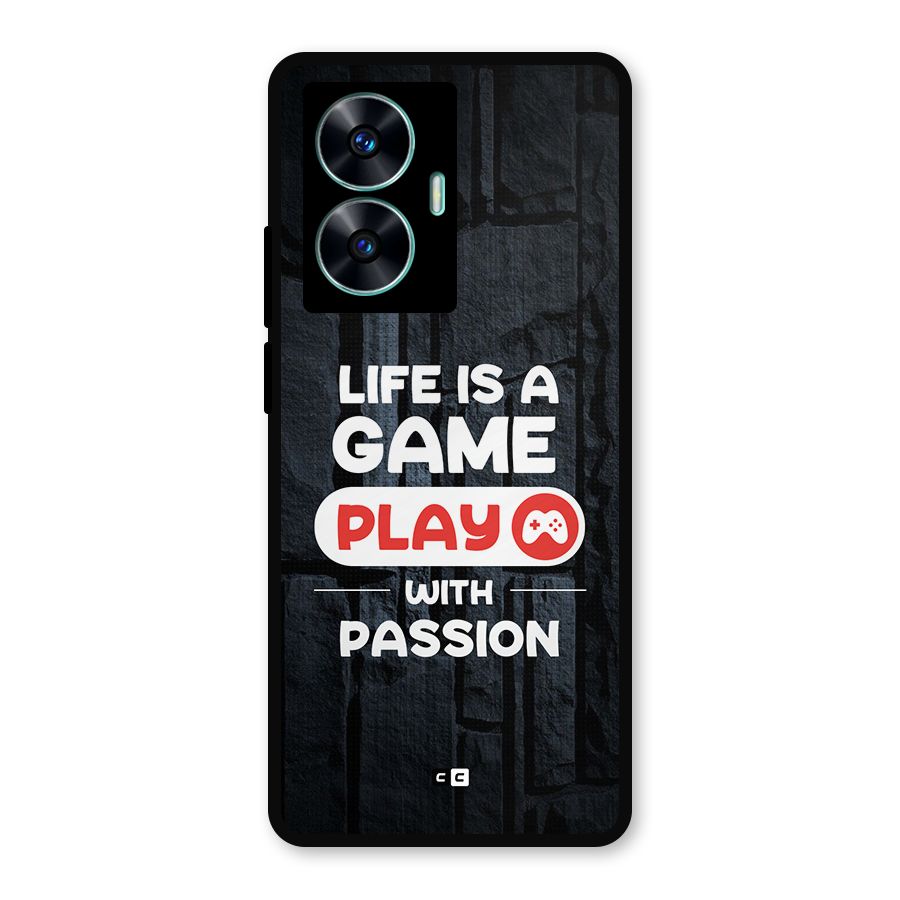 Play With Passion Metal Back Case for Realme Narzo N55