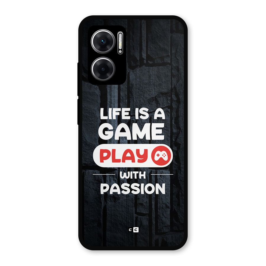 Play With Passion Metal Back Case for Redmi 11 Prime 5G