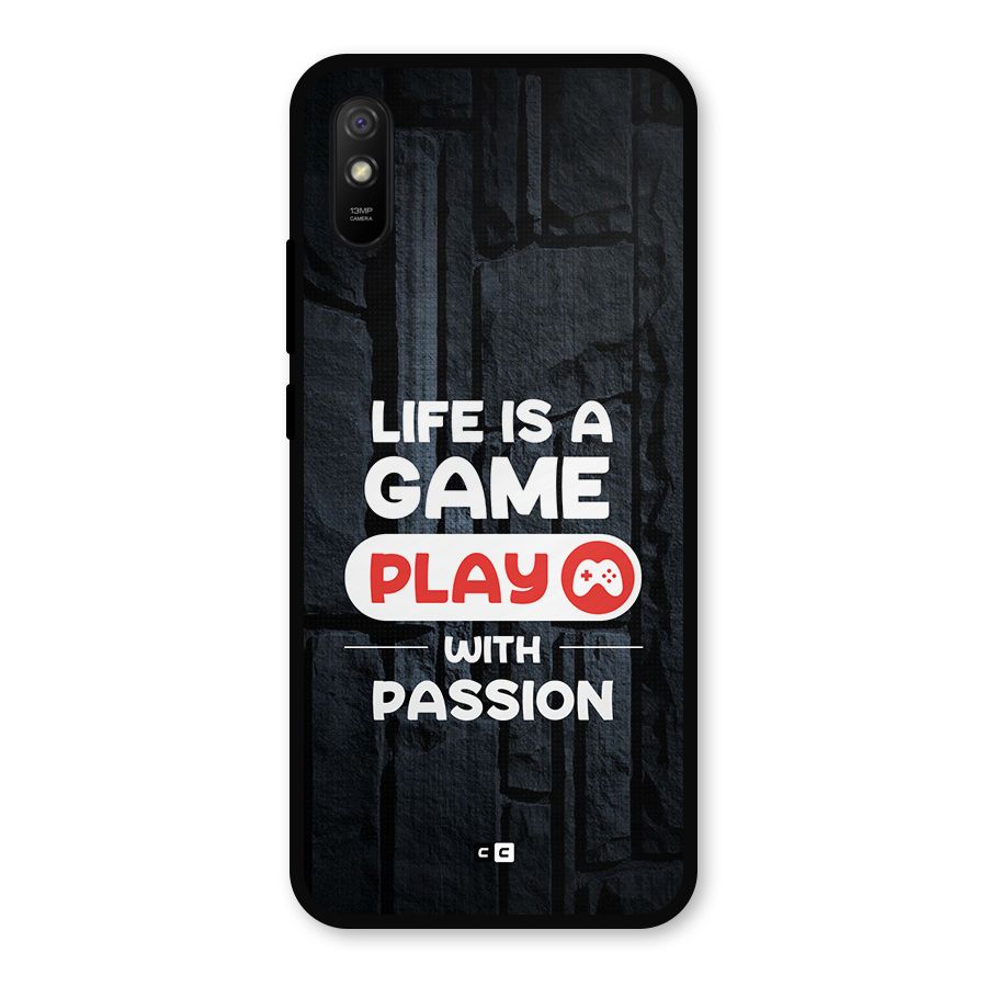 Play With Passion Metal Back Case for Redmi 9a
