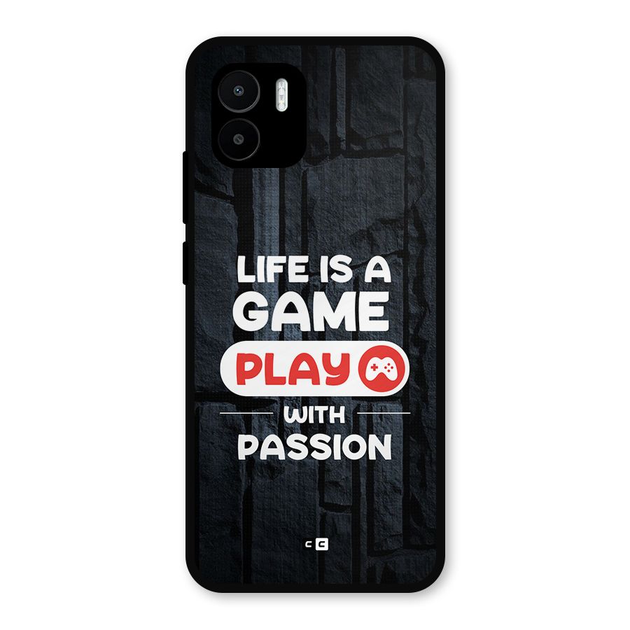 Play With Passion Metal Back Case for Redmi A1
