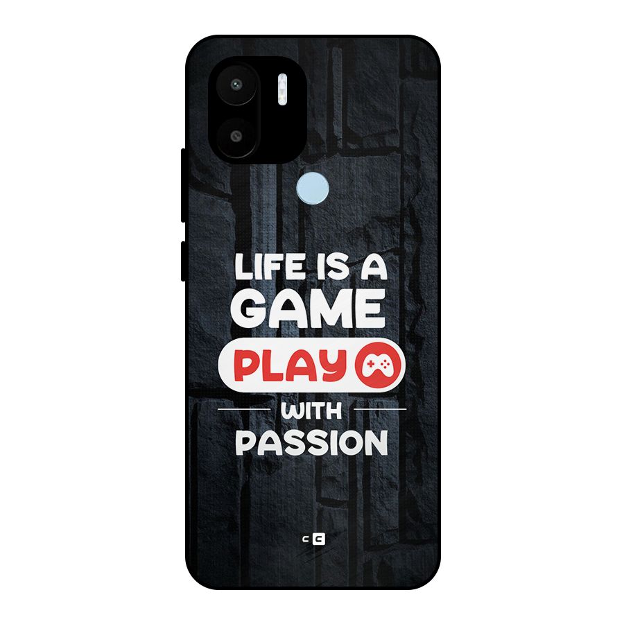 Play With Passion Metal Back Case for Redmi A2 Plus