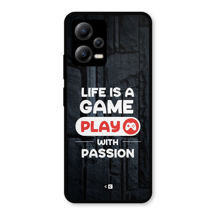 Play With Passion Metal Back Case for Redmi Note 12 5G