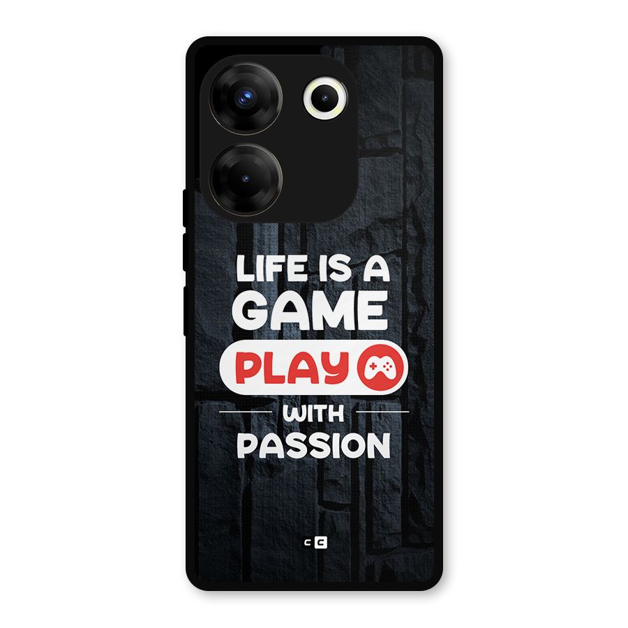 Play With Passion Metal Back Case for Tecno Camon 20 Pro