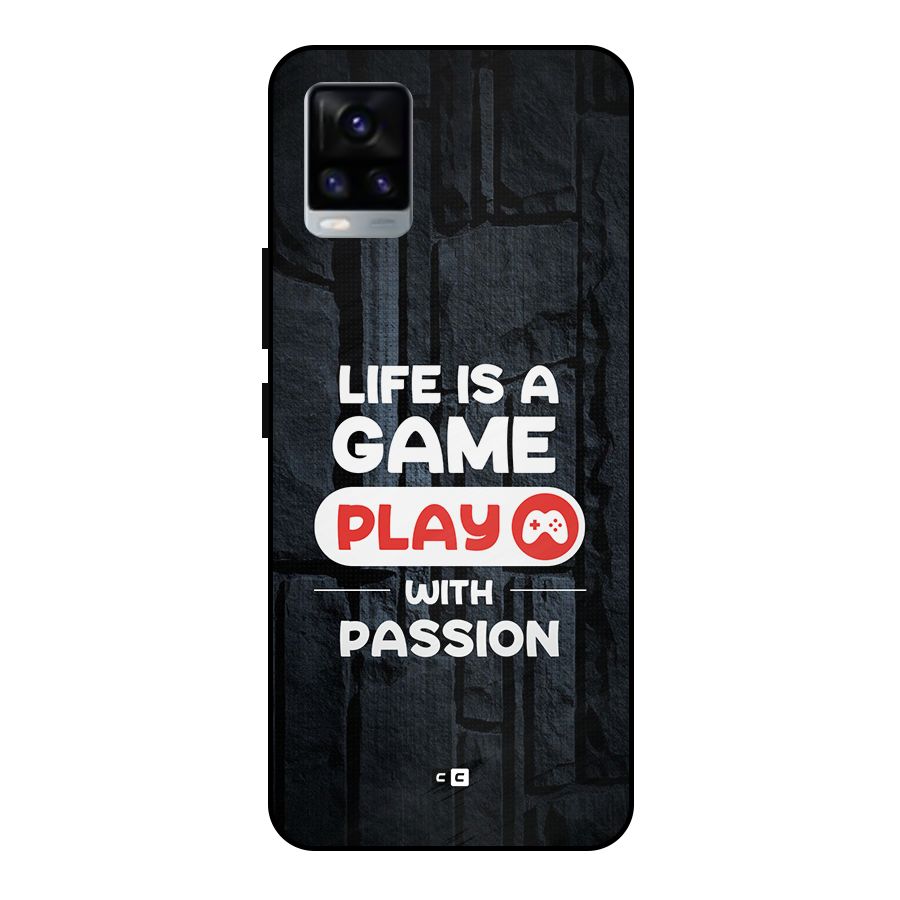 Play With Passion Metal Back Case for Vivo V20 2021