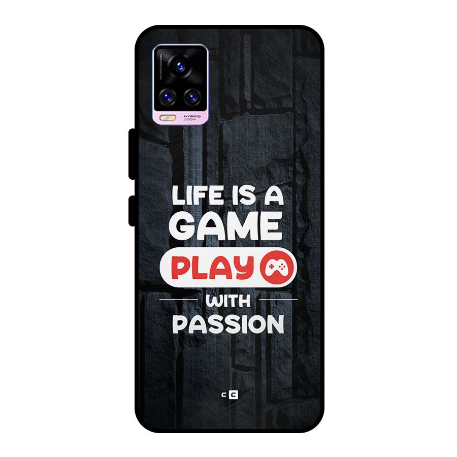 Play With Passion Metal Back Case for Vivo V20 Pro