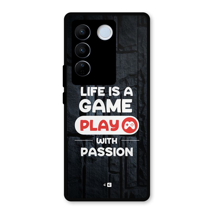 Play With Passion Metal Back Case for Vivo V27