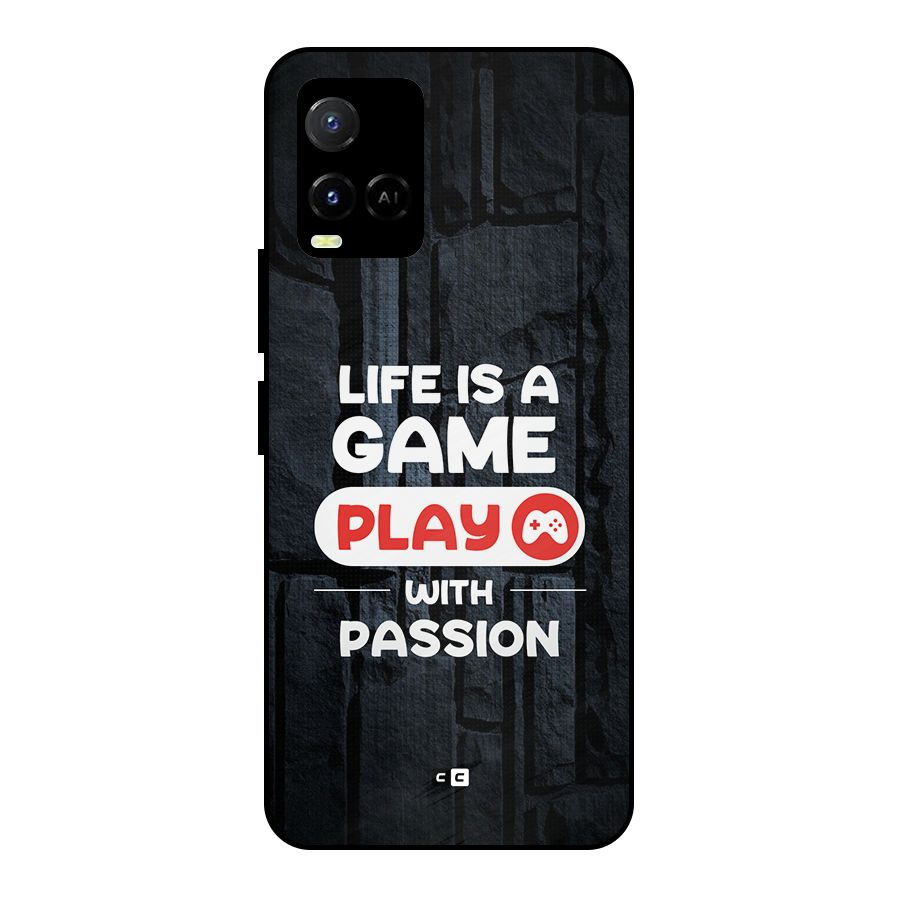 Play With Passion Metal Back Case for Vivo Y21