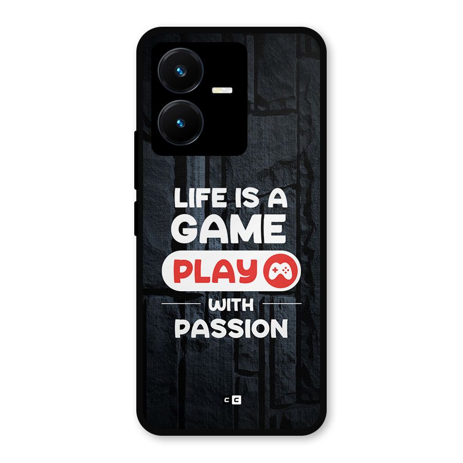 Play With Passion Metal Back Case for Vivo Y22