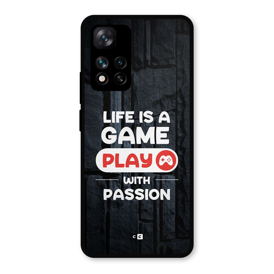 Play With Passion Metal Back Case for Xiaomi 11i Hypercharge 5G