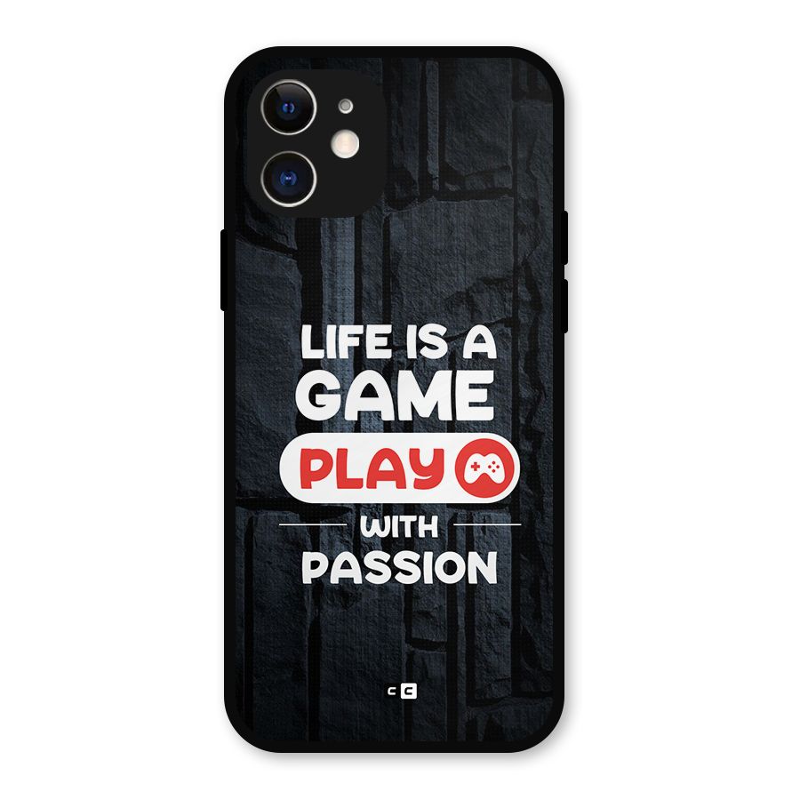 Play With Passion Metal Back Case for iPhone 12