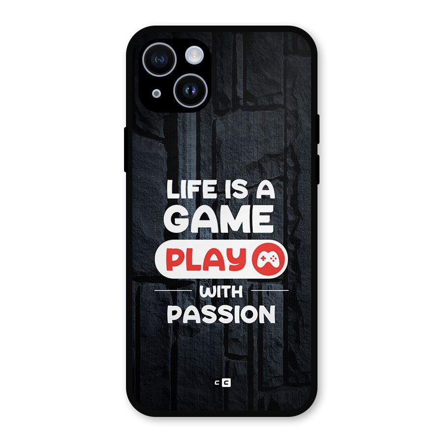 Play With Passion Metal Back Case for iPhone 14