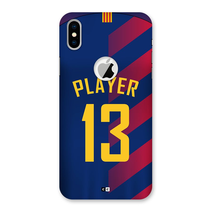 Player Thirteen Back Case for iPhone X Logo Cut