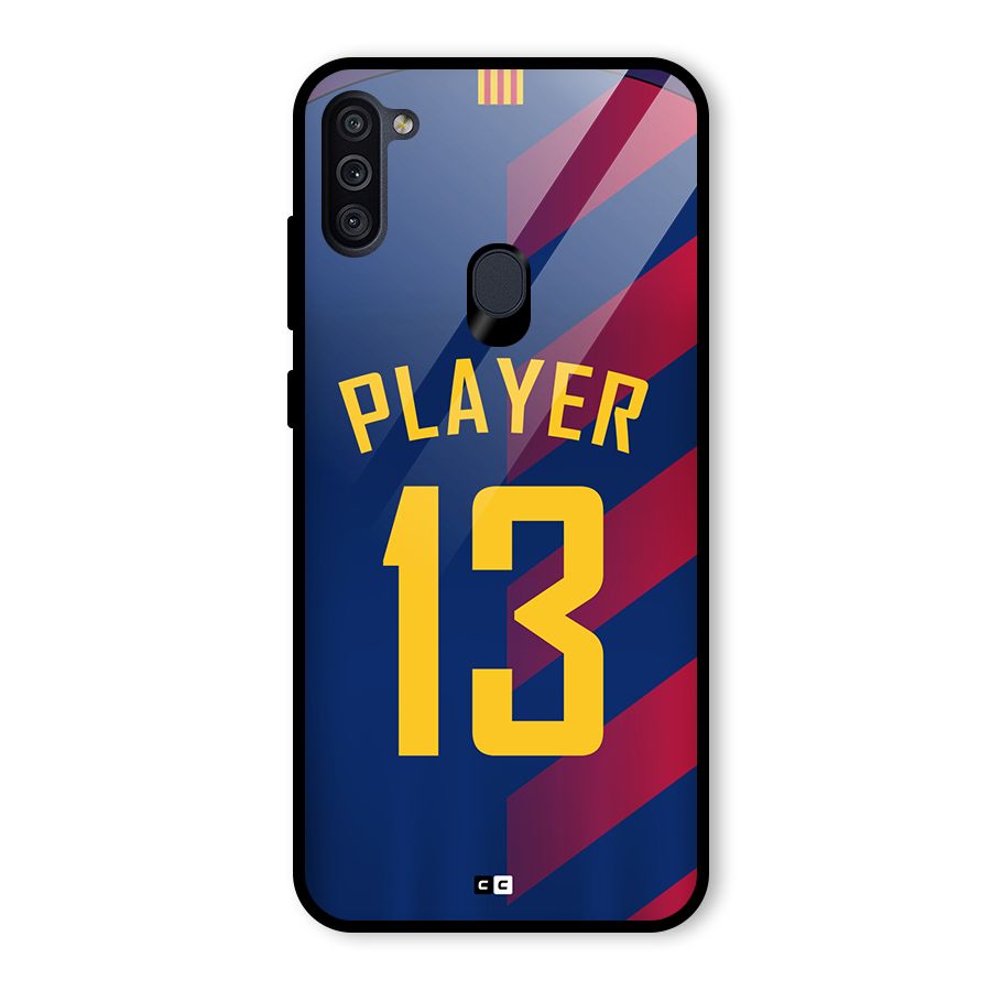 Player Thirteen Glass Back Case for Galaxy M11