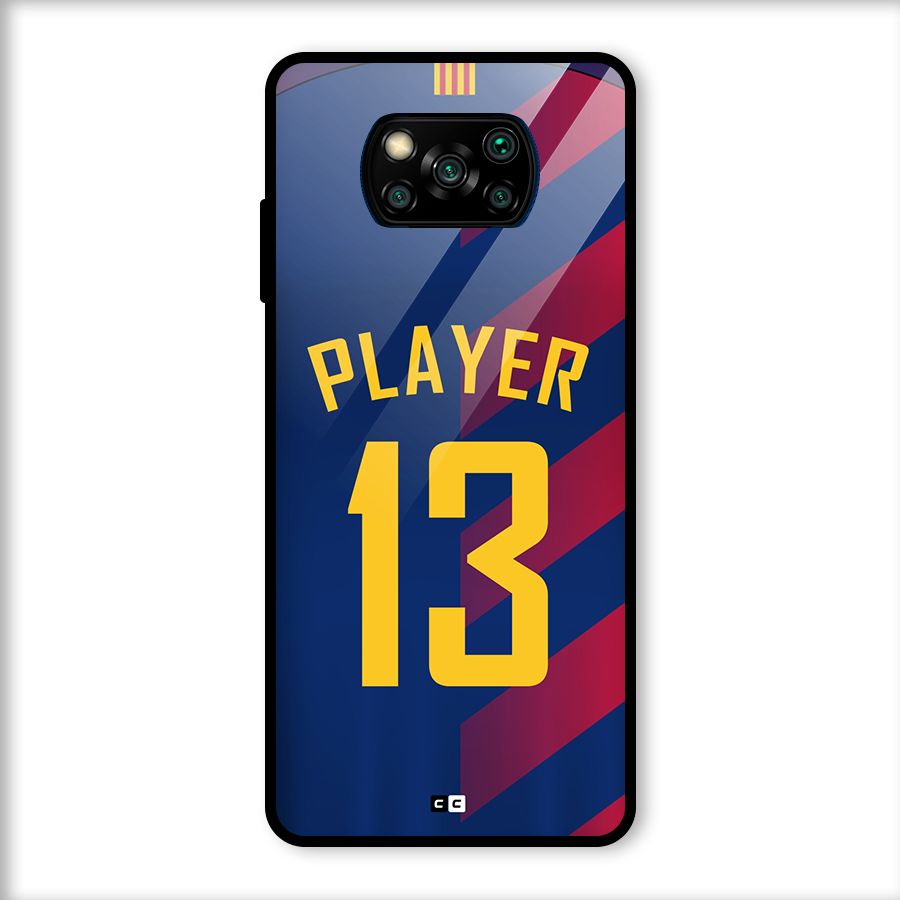 Player Thirteen Glass Back Case for Poco X3