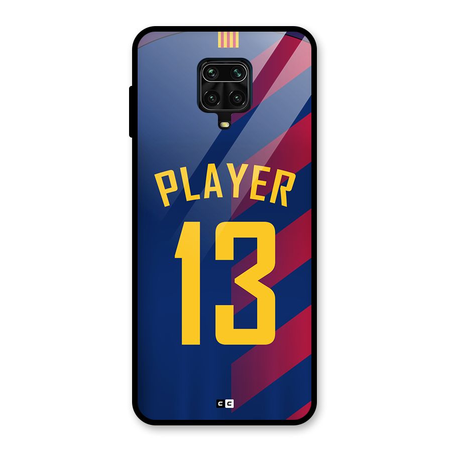 Player Thirteen Glass Back Case for Redmi Note 9 Pro