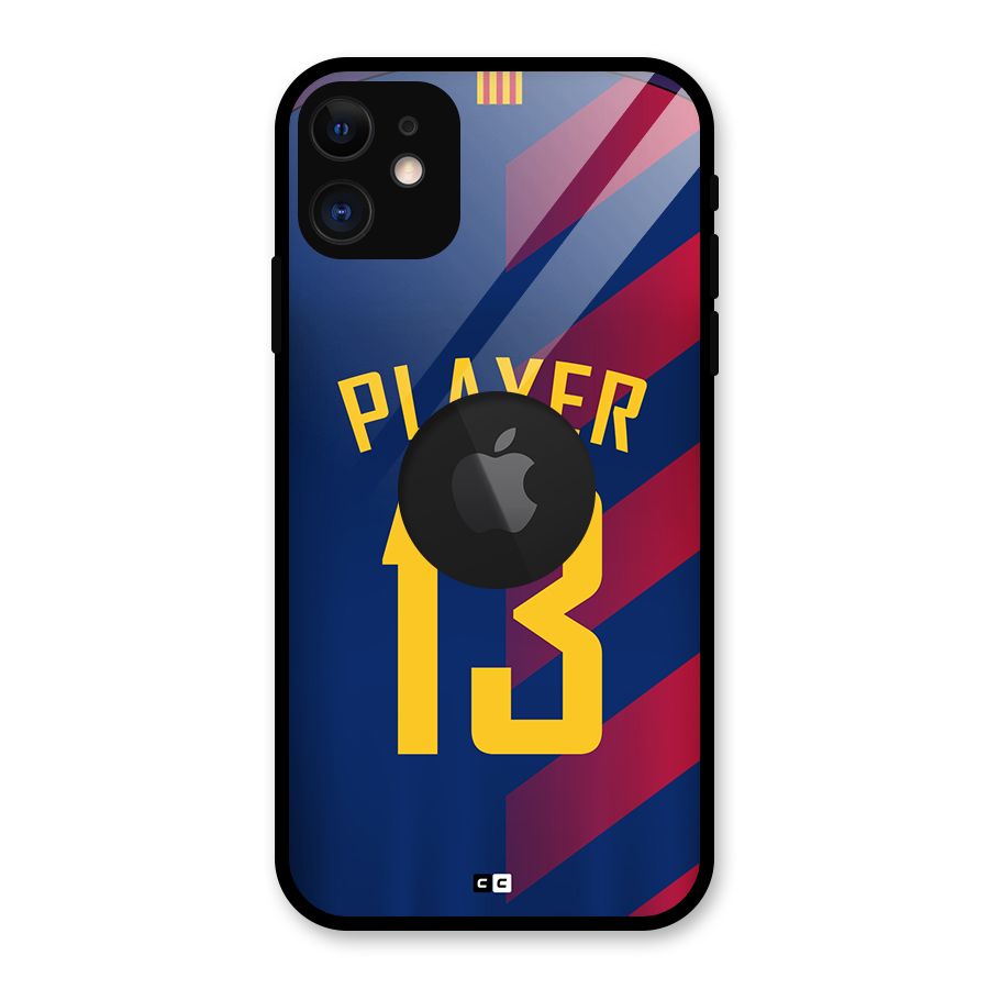 Player Thirteen Glass Back Case for iPhone 11 Logo Cut