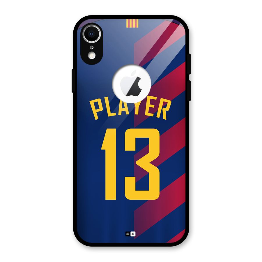Player Thirteen Glass Back Case for iPhone XR Logo Cut