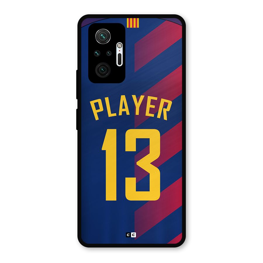 Player Thirteen Metal Back Case for Redmi Note 10 Pro