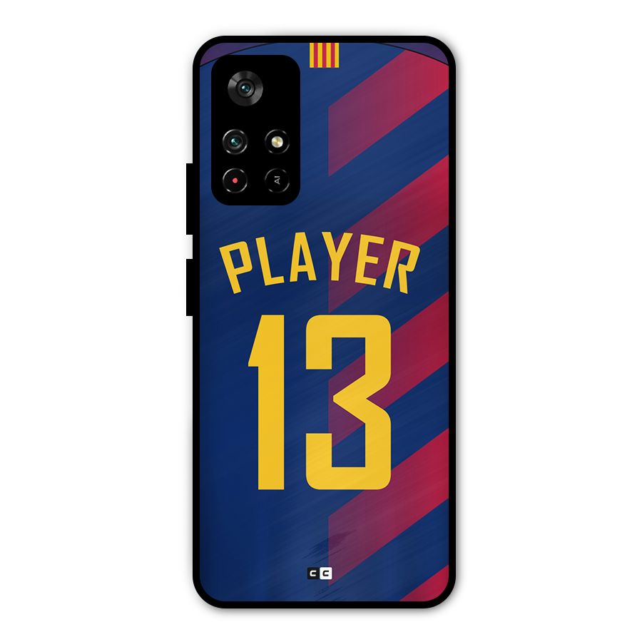 Player Thirteen Metal Back Case for Redmi Note 11T 5G