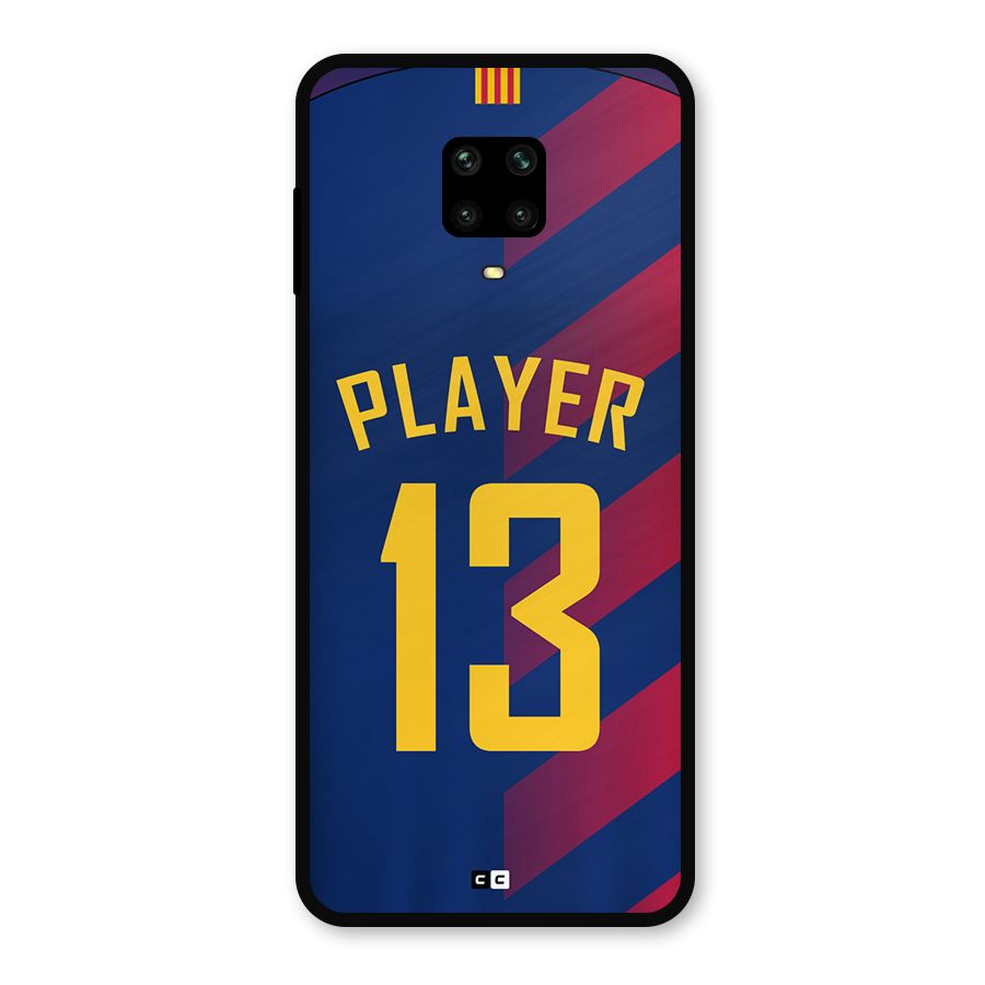 Player Thirteen Metal Back Case for Redmi Note 9 Pro
