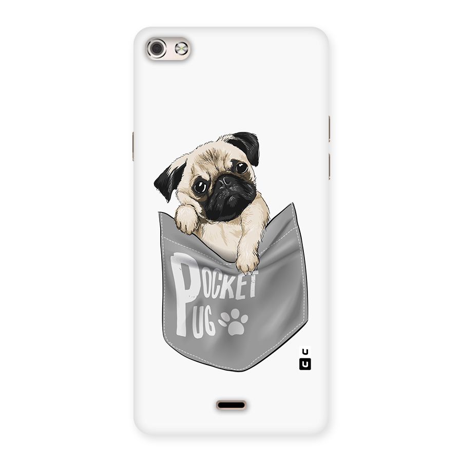 Pocket Pug Back Case for Micromax Canvas Silver 5