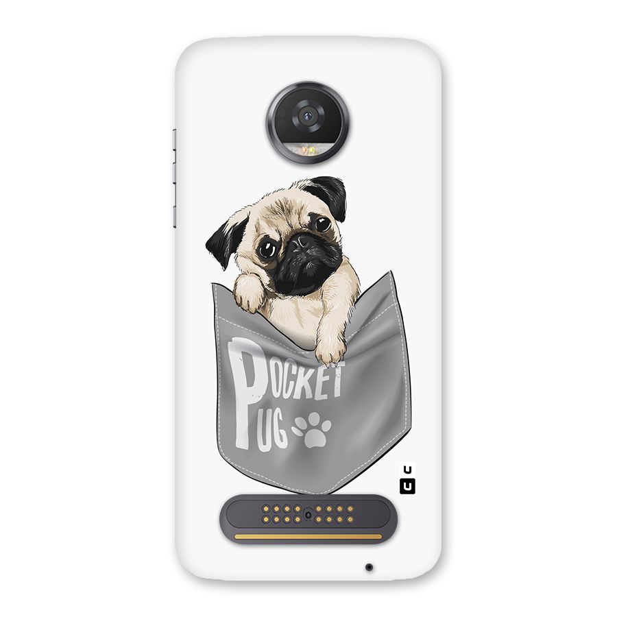 Pocket Pug Back Case for Moto Z2 Play