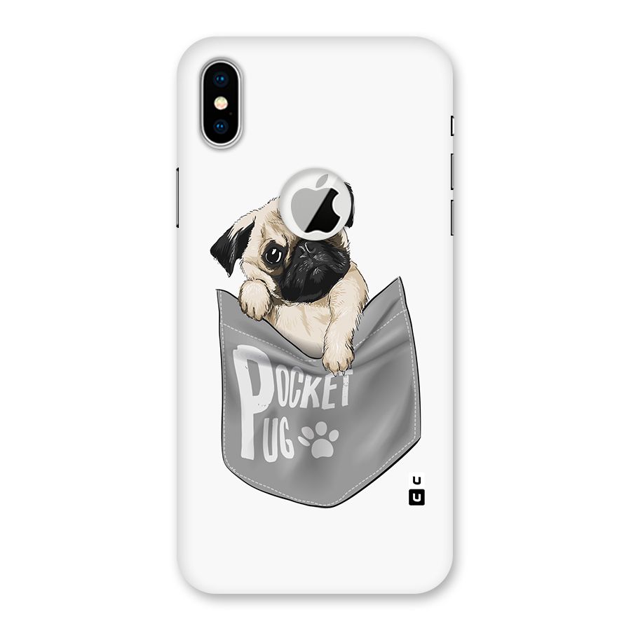 Pocket Pug Back Case for iPhone X Logo Cut