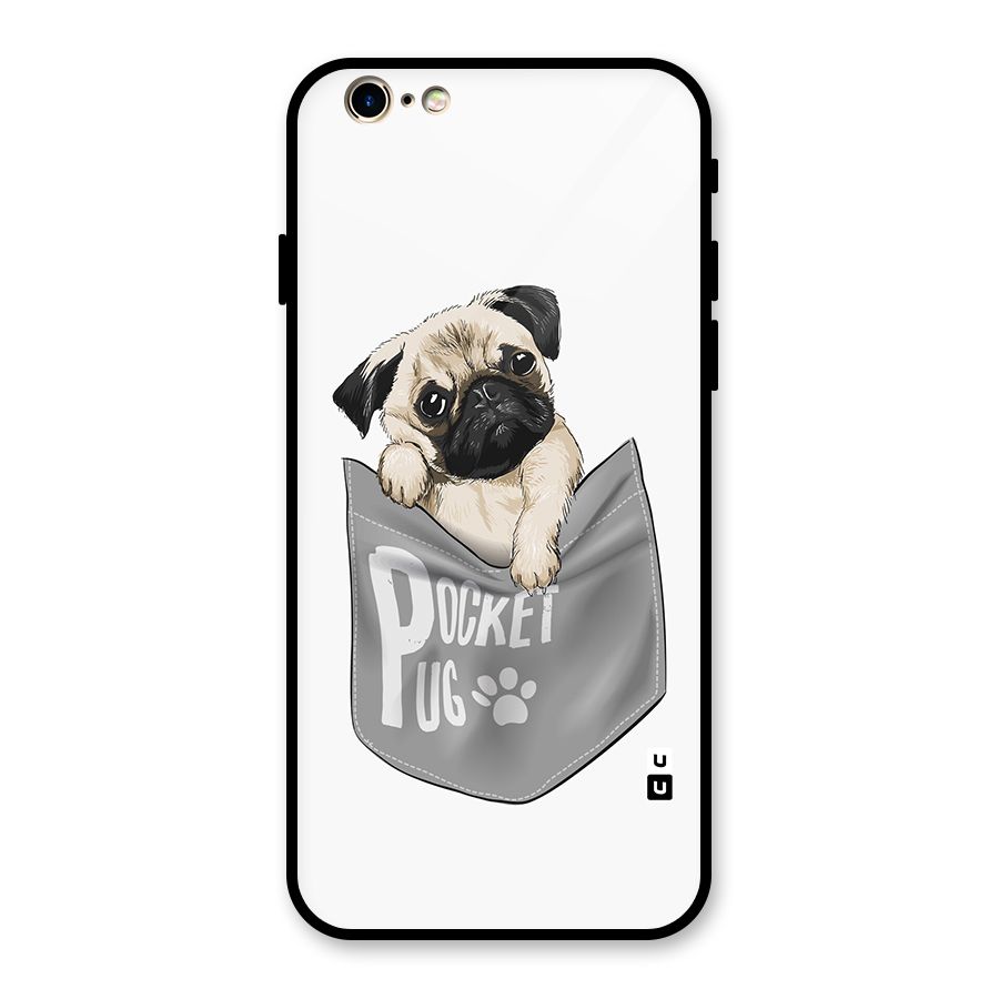 Pocket Pug Glass Back Case for iPhone 6 6S