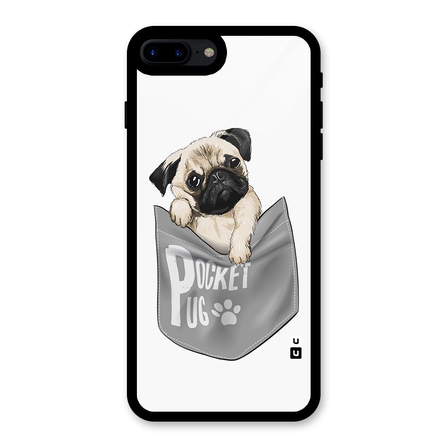 Pocket Pug Glass Back Case for iPhone 8 Plus