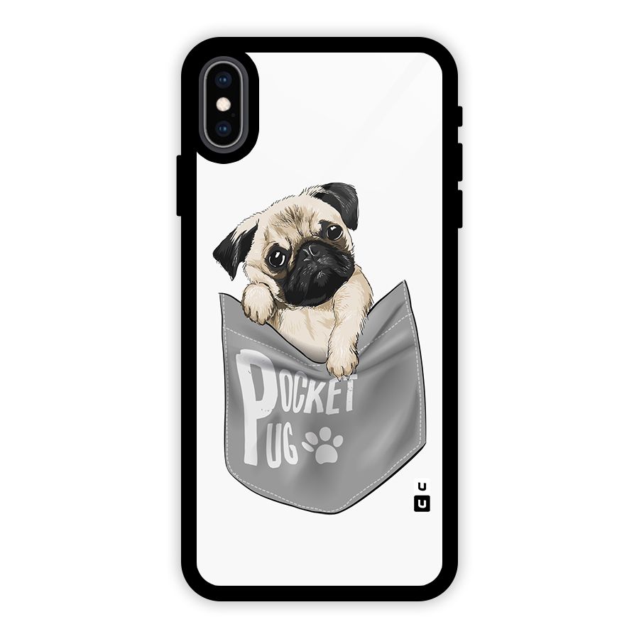 Pocket Pug Glass Back Case for iPhone XS Max