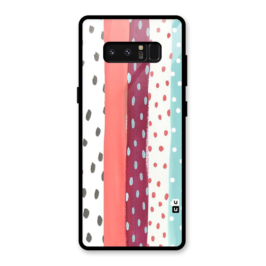Polka Brush Art Glass Back Case for Galaxy Note 8