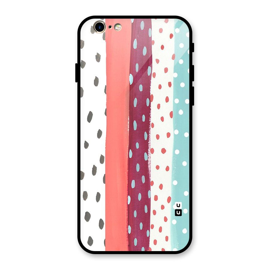 Polka Brush Art Glass Back Case for iPhone 6 6S
