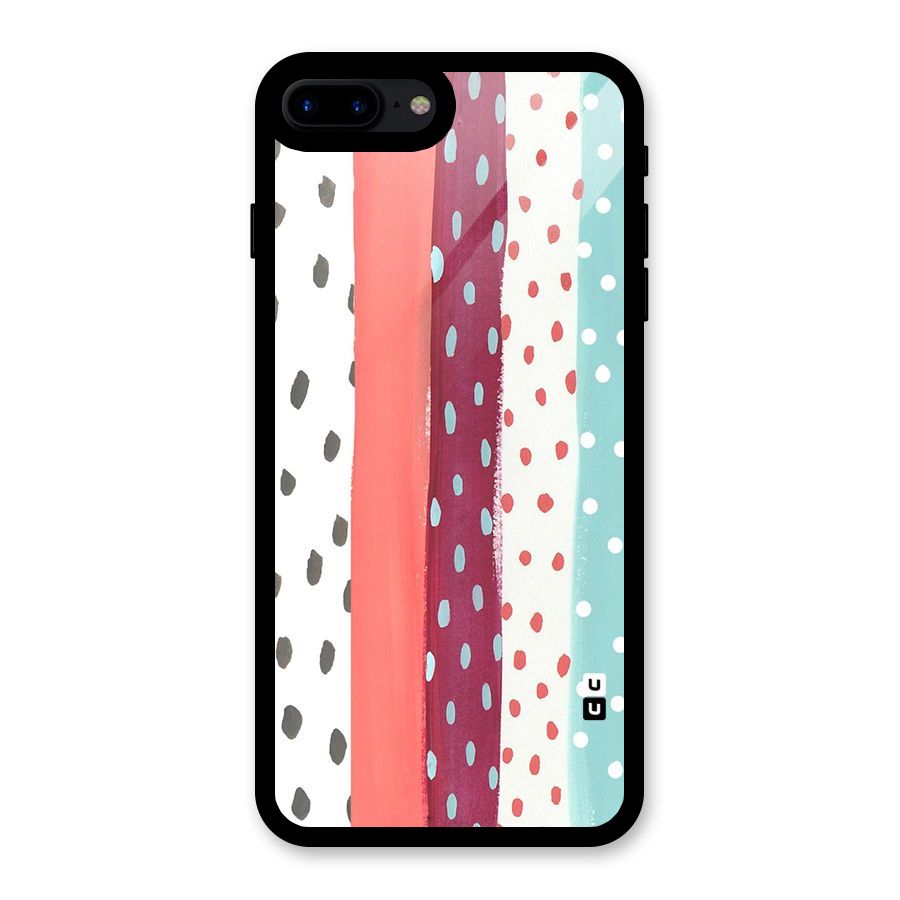 Polka Brush Art Glass Back Case for iPhone 7 Plus