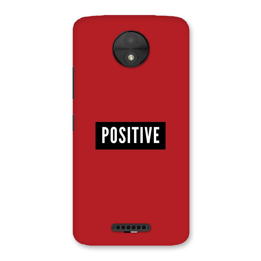 Positive Minimal Back Case for Moto C