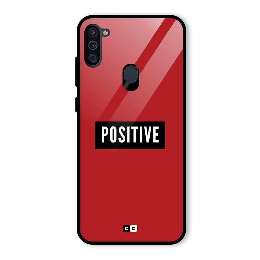 Positive Minimal Glass Back Case for Galaxy M11
