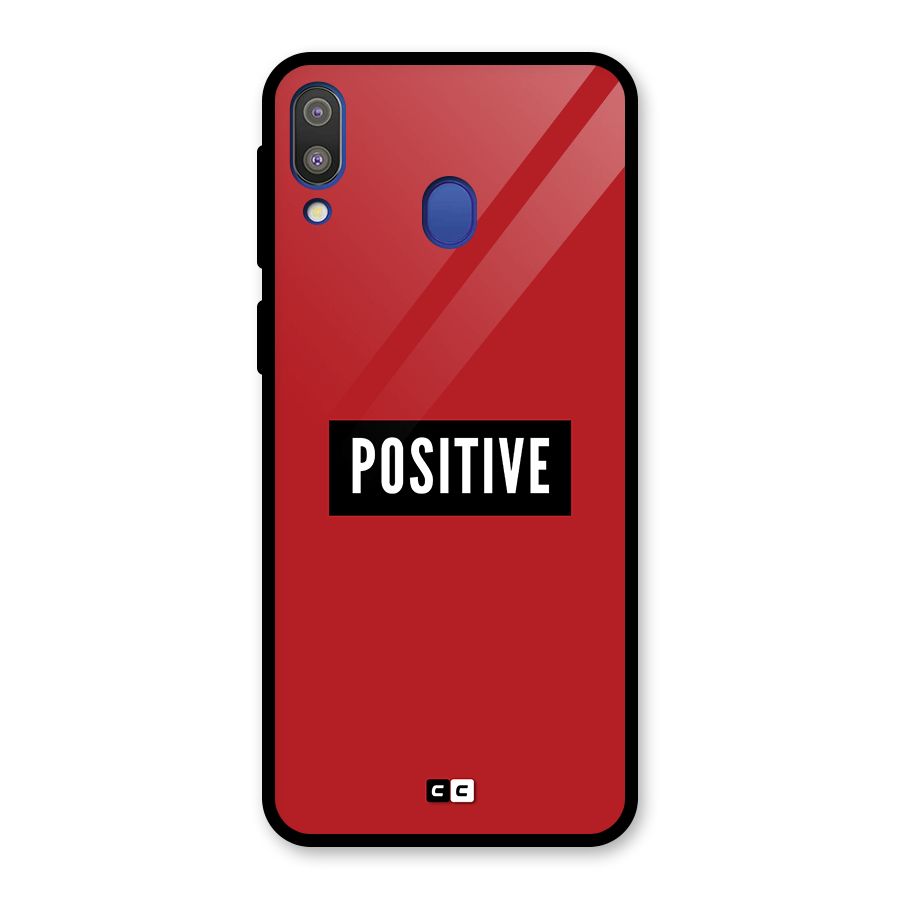 Positive Minimal Glass Back Case for Galaxy M20