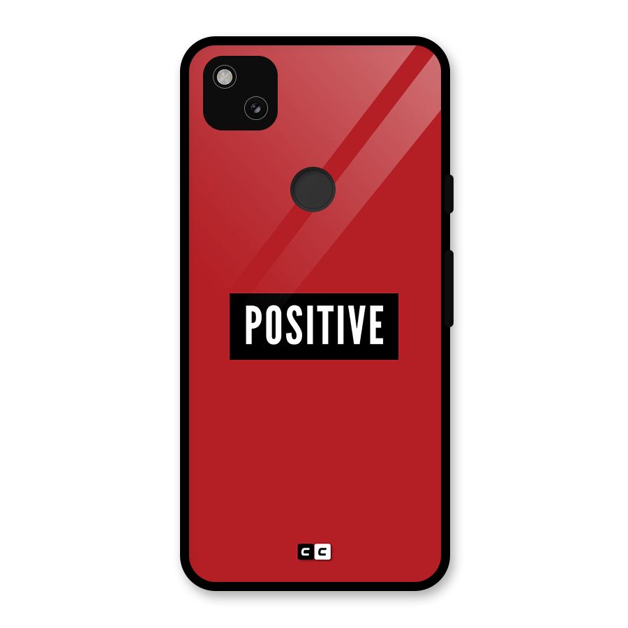 Positive Minimal Glass Back Case for Google Pixel 4a
